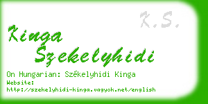 kinga szekelyhidi business card