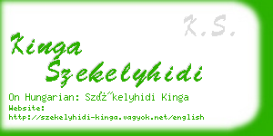 kinga szekelyhidi business card